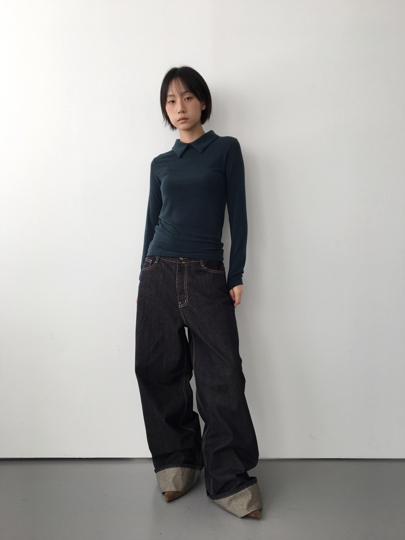 CCW韓國直郵㊣女裝新品時尚真品職業推薦休閑熱賣25秋冬長袖T恤CCW--NYUNYU長袖T恤