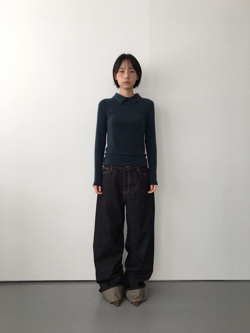 CCW韓國直郵㊣女裝新品時尚真品職業推薦休閑熱賣25秋冬長袖T恤CCW--NYUNYU長袖T恤