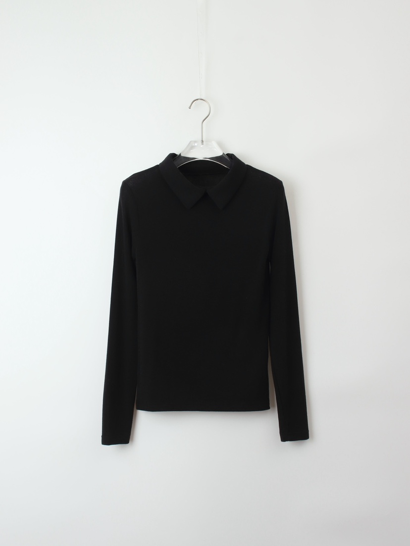 CCW韓國直郵㊣女裝新品時尚真品職業推薦休閑熱賣25秋冬長袖T恤CCW--NYUNYU長袖T恤圖色4黑