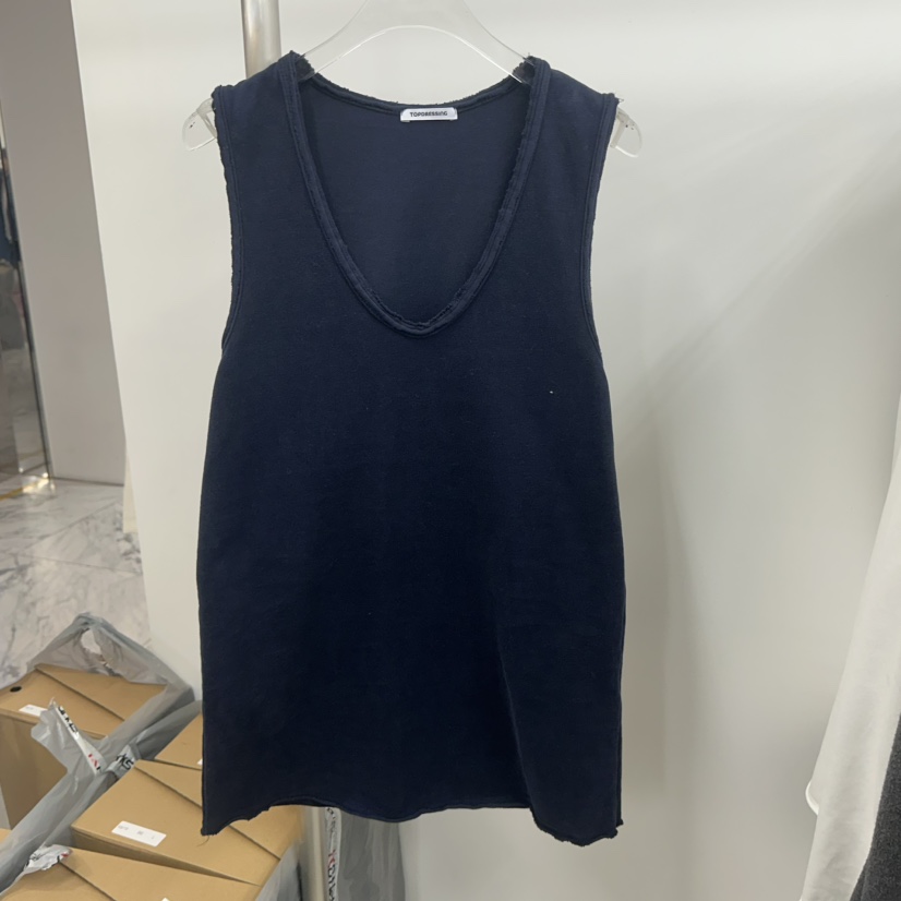 TOPDRESSING韓國直郵㊣女士新品熱賣時尚人氣25秋冬吊帶背心TOPDRESSING吊帶/背心圖色2深藍色