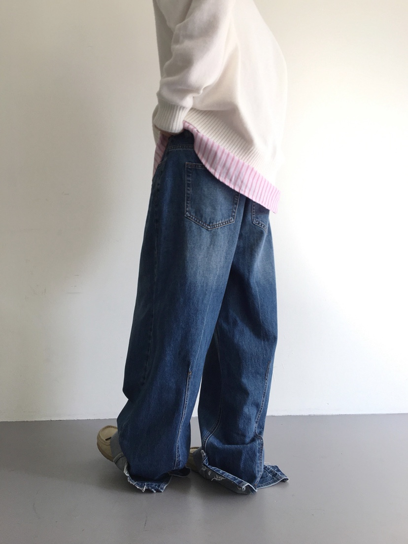 CCW韓國代購㊣女裝新款時尚人氣熱賣25秋冬休閑職業真品牛仔褲CCW--NYUNYU牛仔褲