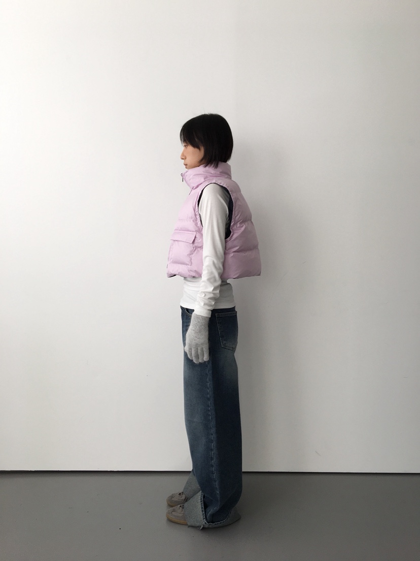 CCW東大門㊣直郵女裝新款職業休閑25秋冬時尚人氣馬甲兩面可穿CCW--NYUNYU馬甲