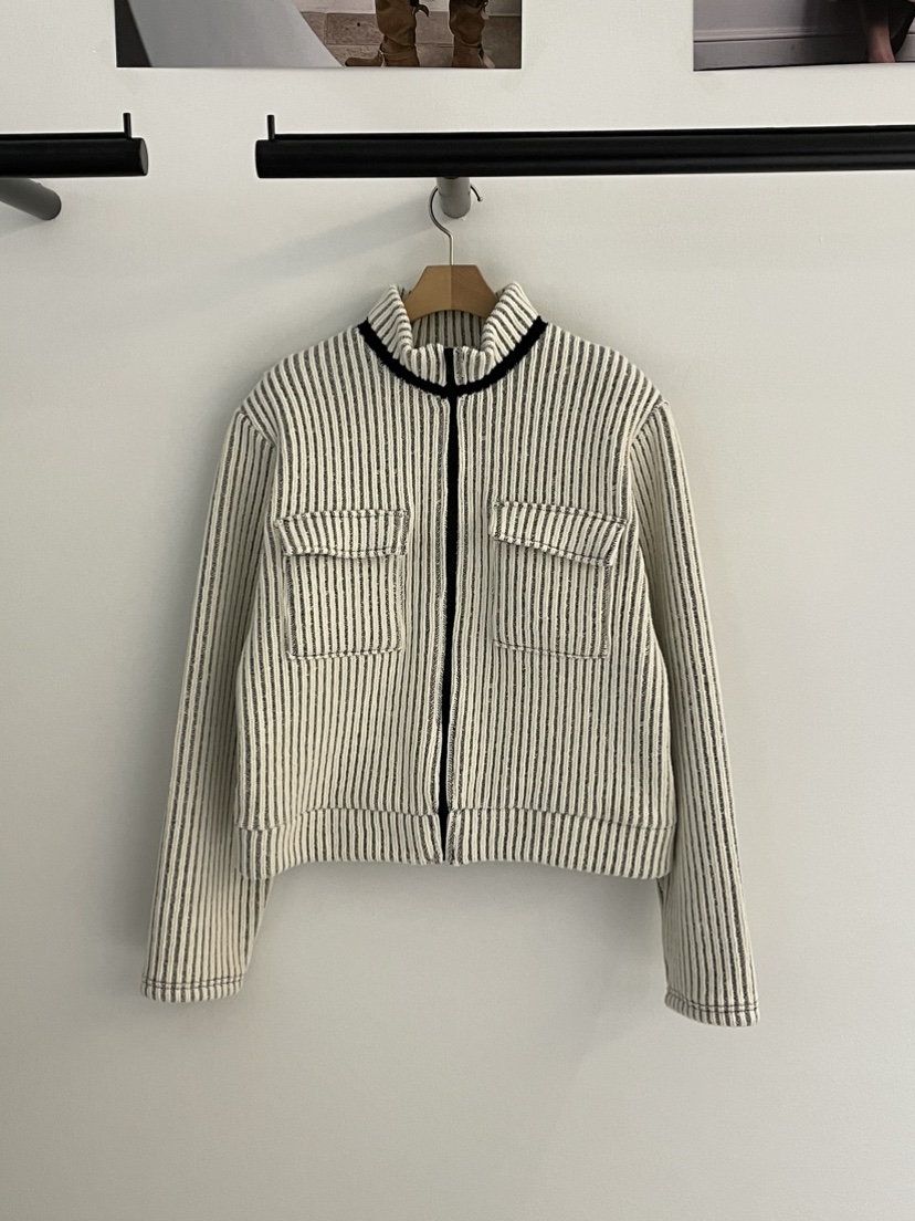 BUTTER-P東大門㊣代購女裝新品時尚25秋冬夾克羊毛針織拉鏈口袋BUTTER-P夾克圖色1