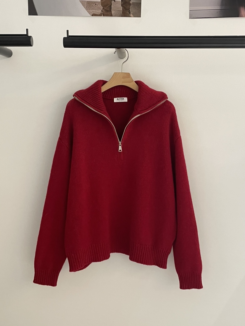 BUTTER-P東大門㊣代購女士新品25秋冬真品人氣毛衣蘇格蘭羊毛BUTTER-P毛衣圖色2