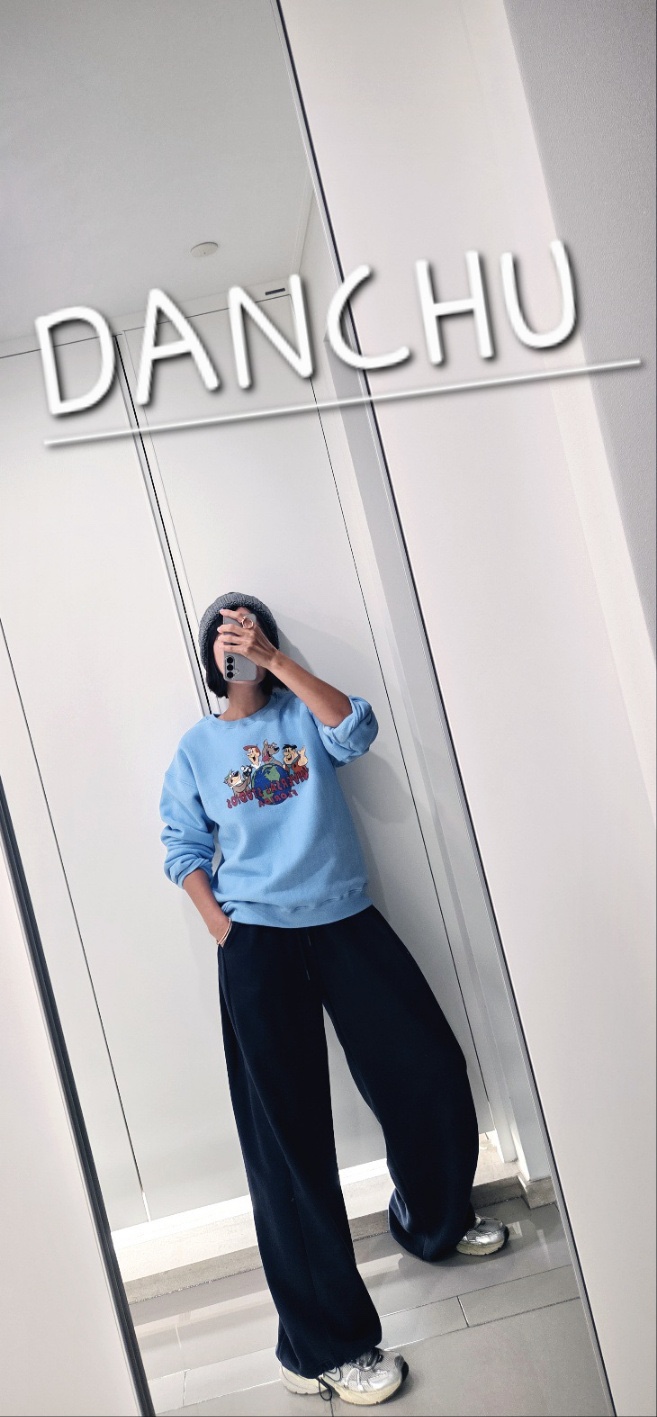 DANCHU韓國代購㊣女裝新款熱賣真品休閑25秋冬時尚衛衣加絨DANCHU衛衣