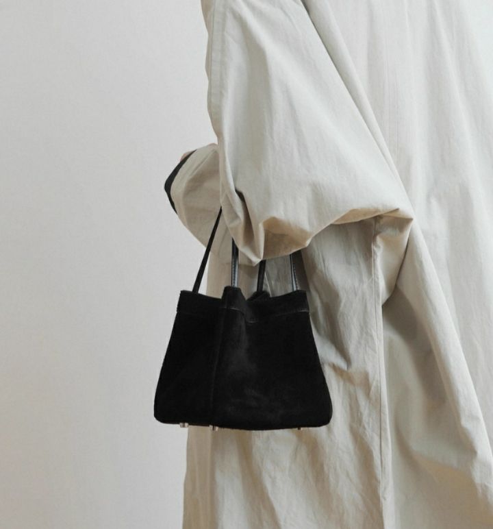 TROUVAILLE東大門㊣直郵女士新品人氣手拿包腋下包絨面革牛皮TROUVAILLE手拿包/腋下包