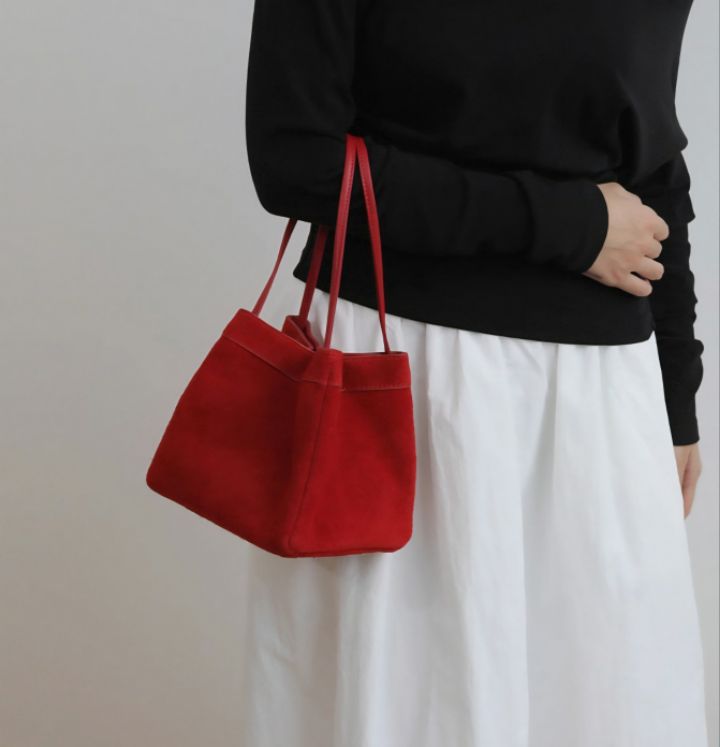 TROUVAILLE東大門㊣直郵女士新品人氣手拿包腋下包絨面革牛皮TROUVAILLE手拿包/腋下包