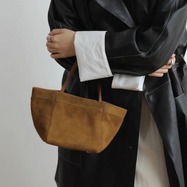 TROUVAILLE東大門㊣直郵女士新品人氣手拿包腋下包絨面革牛皮TROUVAILLE手拿包/腋下包圖色2