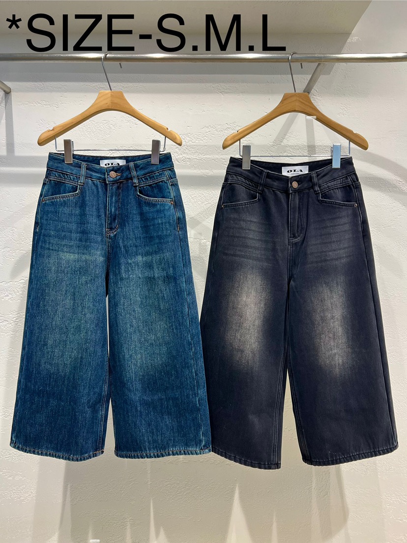 OLA東大門㊣代購女裝新款25秋冬時尚推薦真品牛仔褲加絨貂皮mellor/OLA牛仔褲