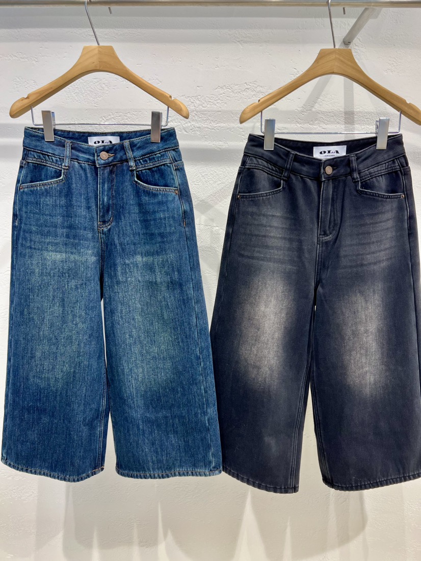 OLA東大門㊣代購女裝新款25秋冬時尚推薦真品牛仔褲加絨貂皮mellor/OLA牛仔褲
