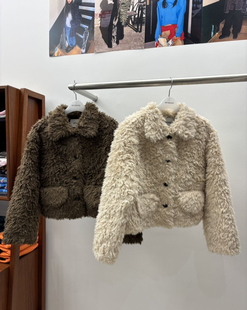 INTHEEND東大門㊣實拍女裝新款熱賣25秋冬人氣真品短款大衣INTHEEND短款大衣