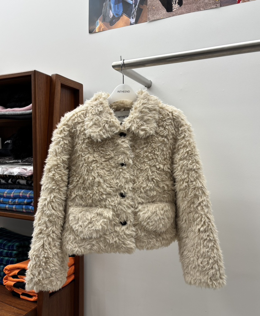 INTHEEND東大門㊣實拍女裝新款熱賣25秋冬人氣真品短款大衣INTHEEND短款大衣圖色1