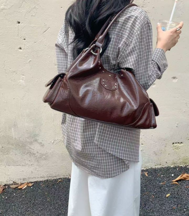 TROUVAILLE韓國代購㊣女士新款25秋冬時尚人氣熱賣單肩斜跨包TROUVAILLE單肩/斜跨包