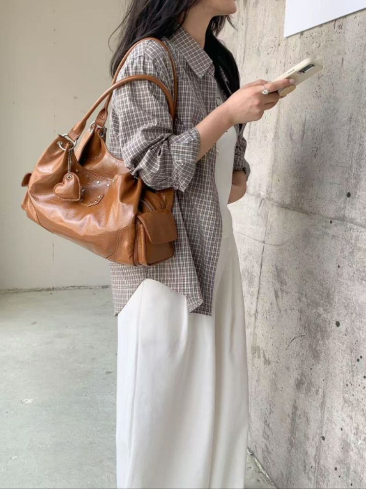 TROUVAILLE韓國代購㊣女士新款25秋冬時尚人氣熱賣單肩斜跨包TROUVAILLE單肩/斜跨包