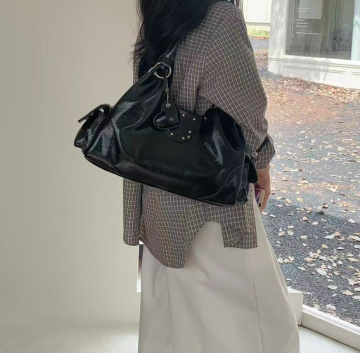 TROUVAILLE韓國代購㊣女士新款25秋冬時尚人氣熱賣單肩斜跨包TROUVAILLE單肩/斜跨包