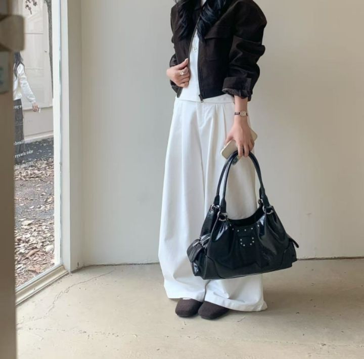 TROUVAILLE韓國代購㊣女士新款25秋冬時尚人氣熱賣單肩斜跨包TROUVAILLE單肩/斜跨包圖色3