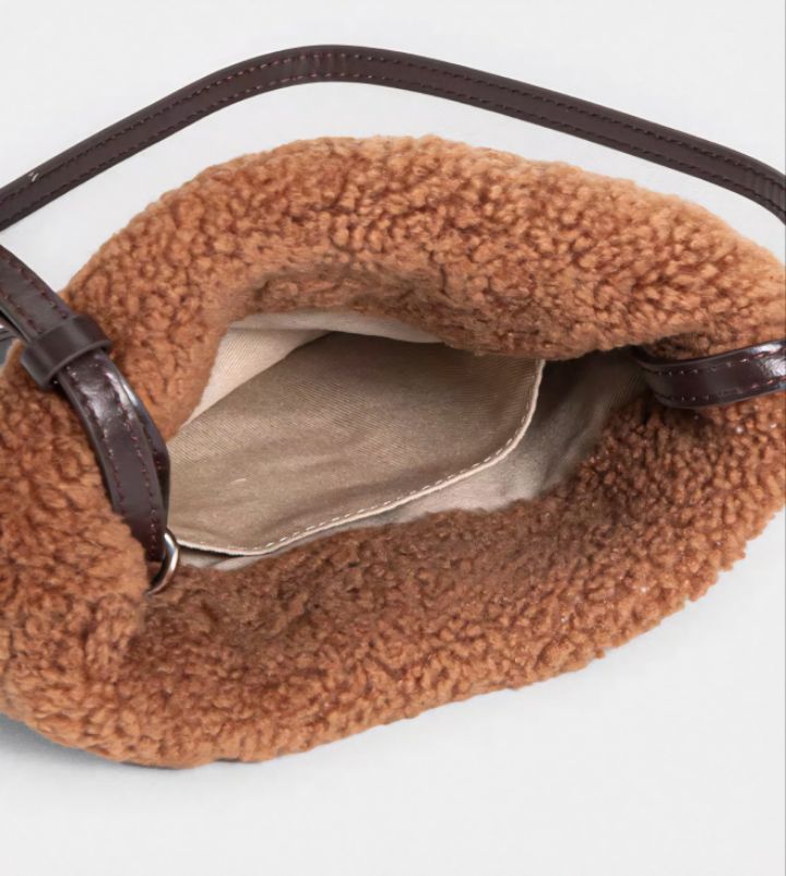 TROUVAILLE韓國直郵㊣女士新款時尚休閑真品單肩斜跨包羊毛TROUVAILLE單肩/斜跨包