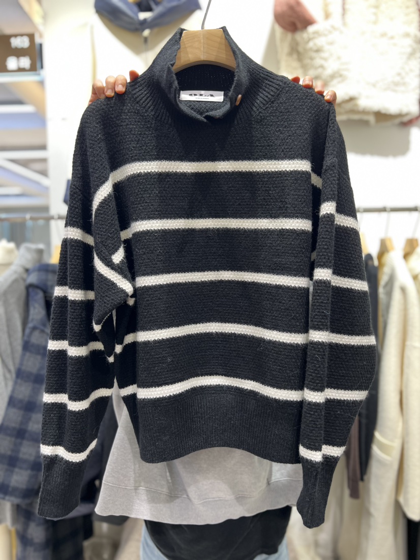 OLA東大門㊣代購女裝新品時尚熱賣推薦25秋冬針織衫高領紐扣mellor/OLA針織衫圖色3