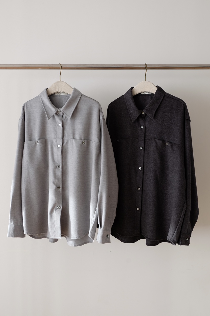 SORBET東大門㊣直郵女士新款職業推薦休閑25秋冬襯衫蕾絲衫SORBET/flat white襯衫/蕾絲衫圖色2