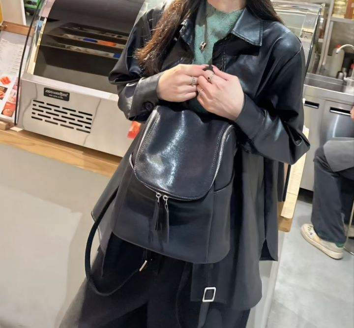 TROUVAILLE東大門㊣直郵女裝新款時尚職業人氣雙肩背包牛皮TROUVAILLE雙肩背包