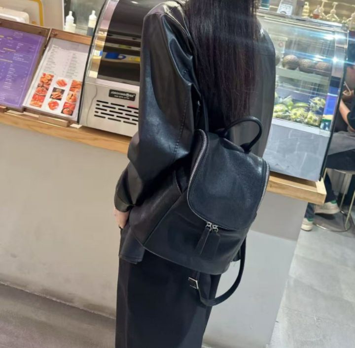 TROUVAILLE東大門㊣直郵女裝新款時尚職業人氣雙肩背包牛皮TROUVAILLE雙肩背包