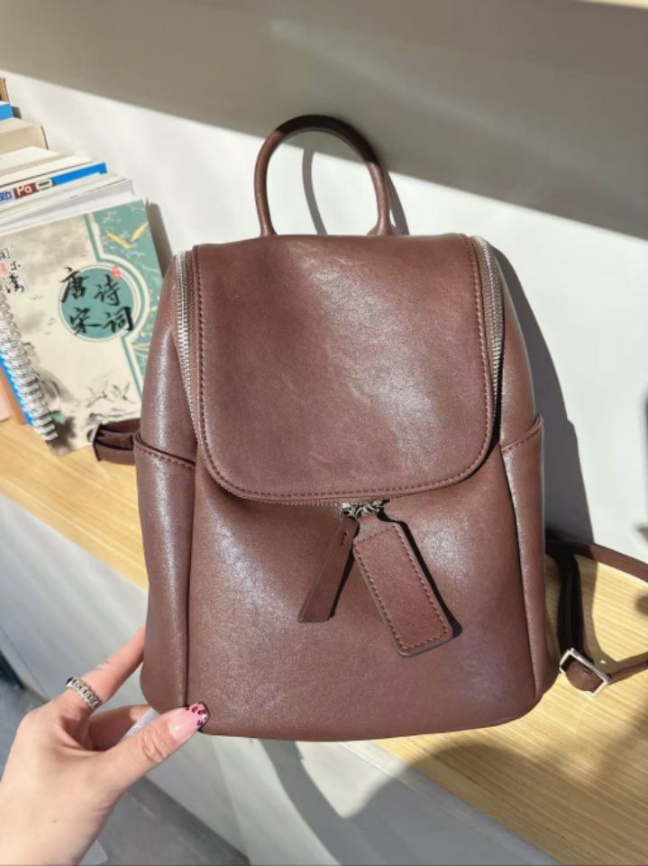 TROUVAILLE東大門㊣直郵女裝新款時尚職業人氣雙肩背包牛皮TROUVAILLE雙肩背包