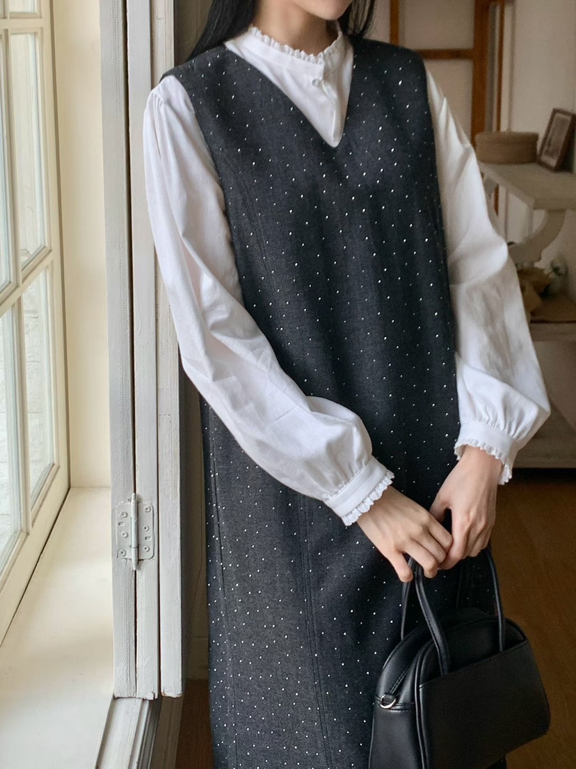 BINUS東大門㊣實拍女士新品25秋冬時尚熱賣人氣職業襯衫蕾絲衫BINUS襯衫/蕾絲衫