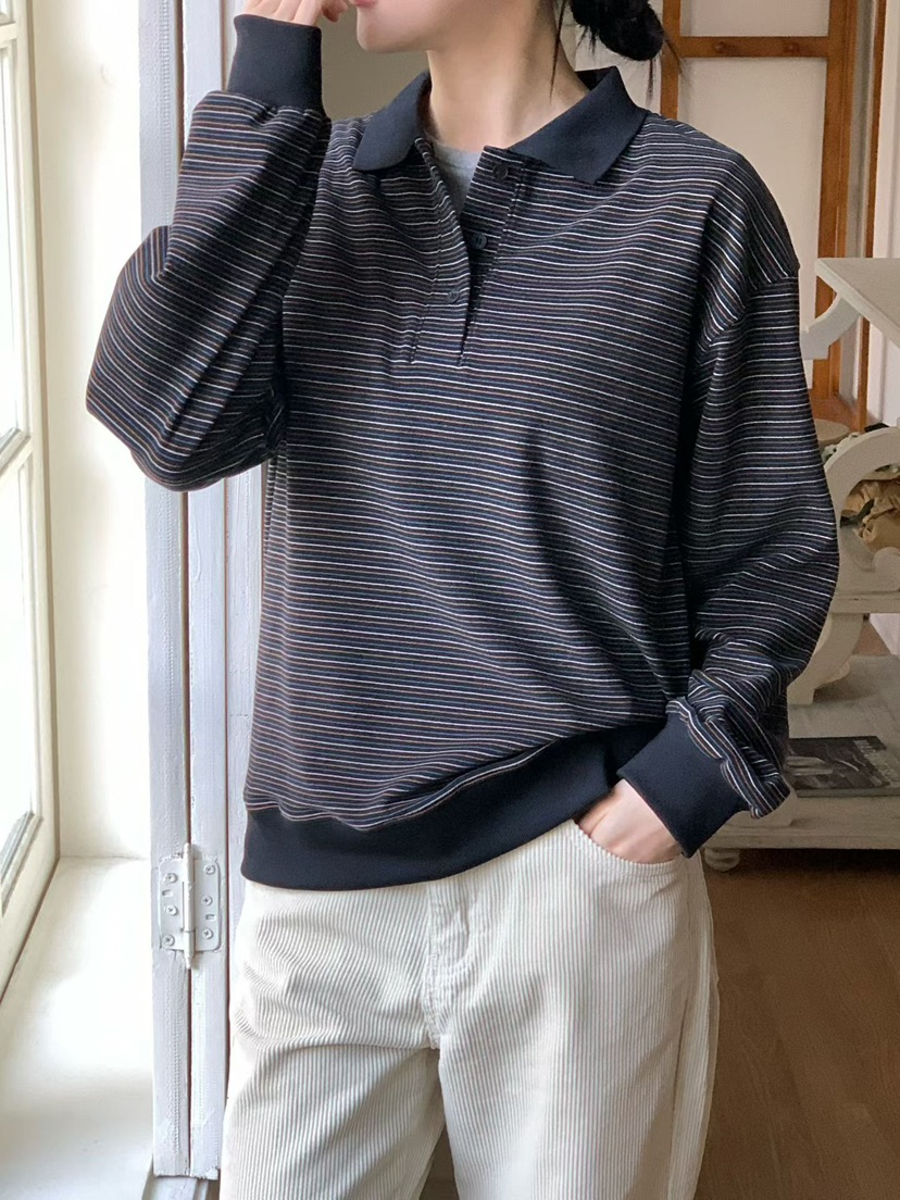 BINUS東大門㊣直郵女裝新品推薦真品職業時尚熱賣人氣長袖T恤BINUS長袖T恤