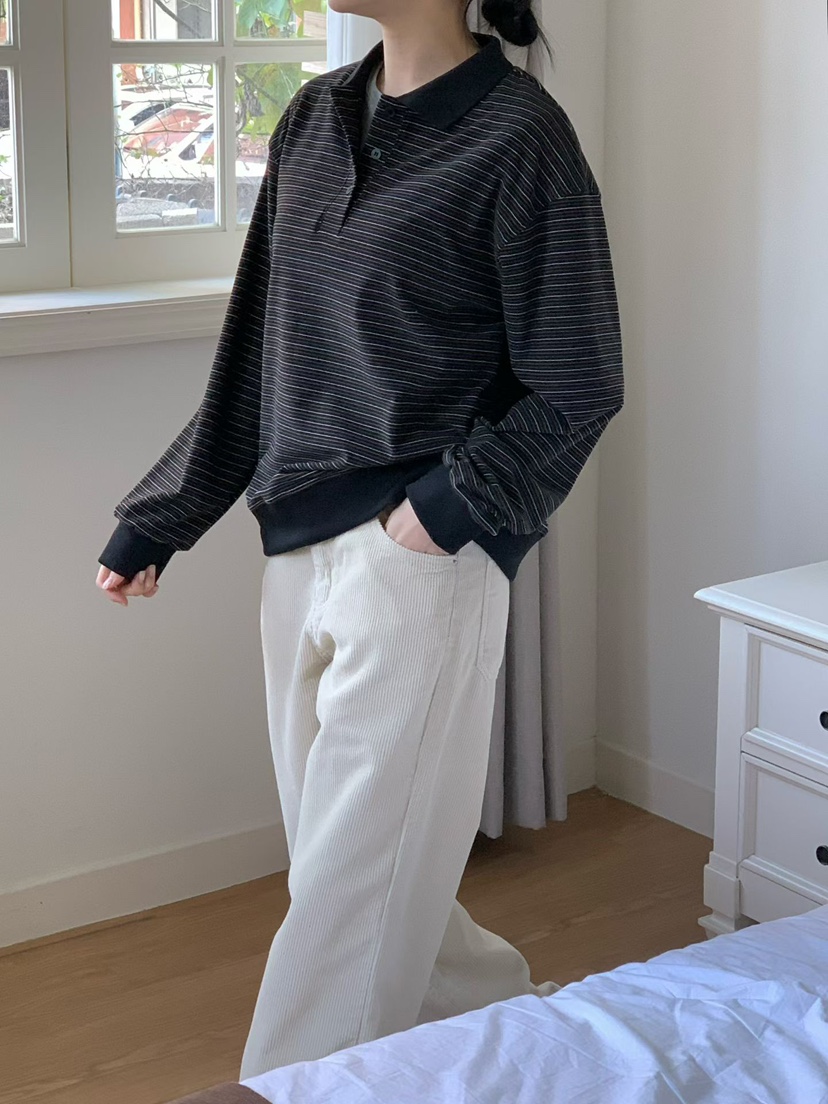 BINUS東大門㊣直郵女裝新品推薦真品職業時尚熱賣人氣長袖T恤BINUS長袖T恤