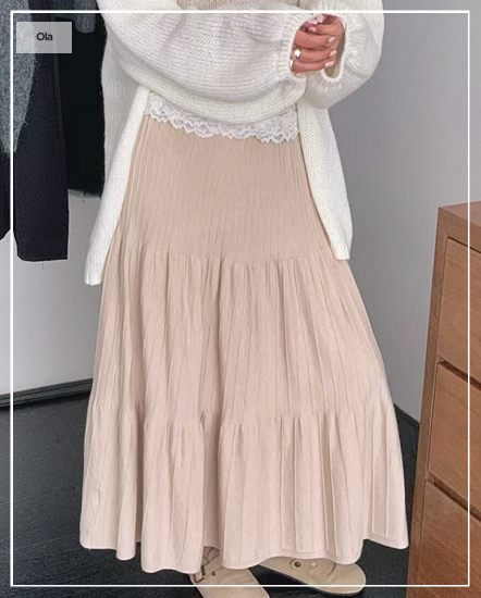 OLA韓國直郵㊣女士新品時尚人氣熱賣職業推薦休閑真品25秋冬長裙mellor/OLA長裙