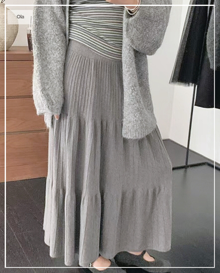 OLA韓國直郵㊣女士新品時尚人氣熱賣職業推薦休閑真品25秋冬長裙mellor/OLA長裙