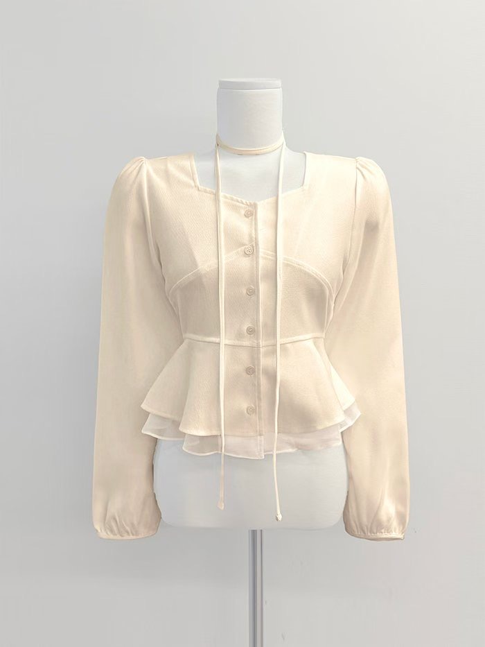 JAYDOC東大門㊣實拍女士新品時尚休閑熱賣職業推薦襯衫蕾絲衫JAYDOC襯衫/蕾絲衫圖色2