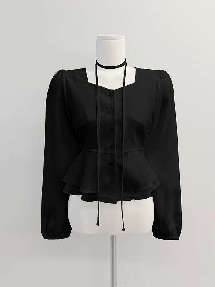 JAYDOC東大門㊣實拍女士新品時尚休閑熱賣職業推薦襯衫蕾絲衫JAYDOC襯衫/蕾絲衫圖色3