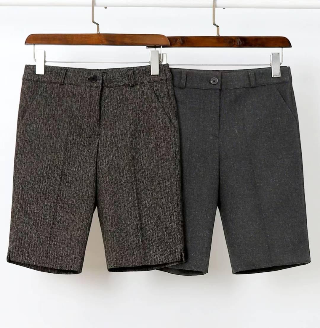 삐삐東大門㊣代購女士新款時尚真品人氣推薦職業短褲人字紋Pager短褲圖色2左二色