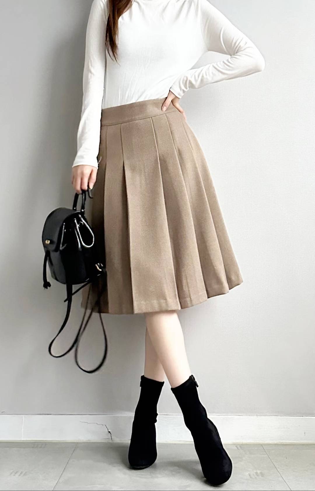 삐삐韓國直郵㊣女裝新品25秋冬熱賣休閑真品半身裙中短裙腰帶Pager半身裙/中短裙圖色2