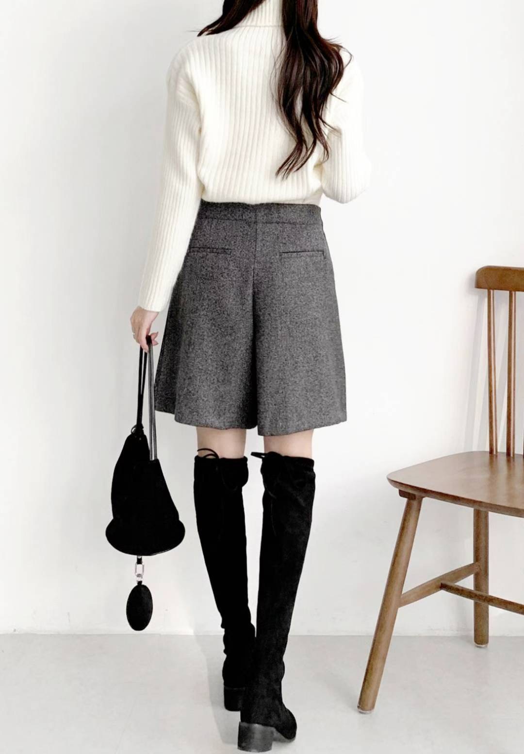 삐삐韓國直郵㊣女裝新款推薦職業時尚25秋冬人氣休閑裙褲褶裥Pager裙褲