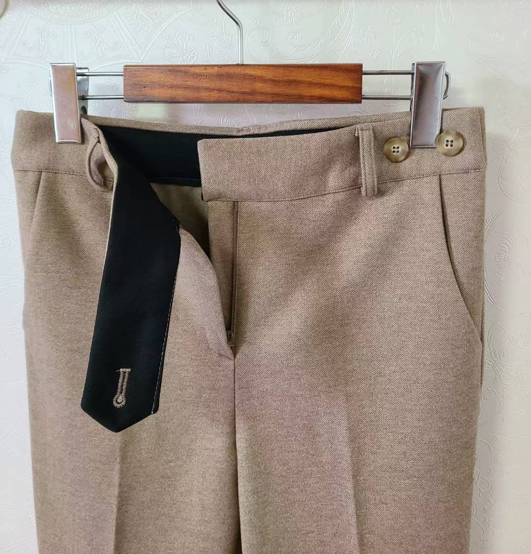 삐삐韓國代購㊣女裝新款時尚熱賣職業人氣休閑褲喇叭形羊毛Pager休閑褲