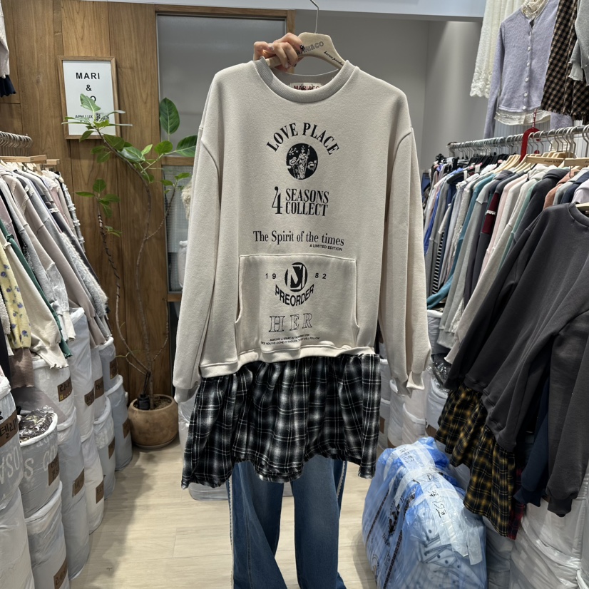 MARI CO東大門㊣直郵女士新款休閑25秋冬人氣時尚職業衛衣MARI CO衛衣圖色1