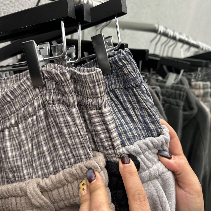 NUEUN東大門㊣實拍女士新品25秋冬休閑推薦職業時尚休閑褲抓絨NUEUN/SEEOT休閑褲