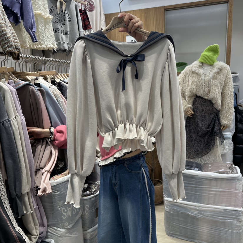 MARI CO韓國直郵㊣女士新款熱賣25秋冬時尚職業休閑真品衛衣MARI CO衛衣圖色1