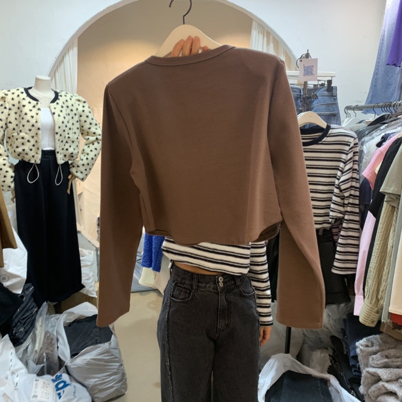 OZ東大門㊣實拍女裝新款休閑真品熱賣時尚職業推薦人氣長袖T恤OZ.ounce長袖T恤