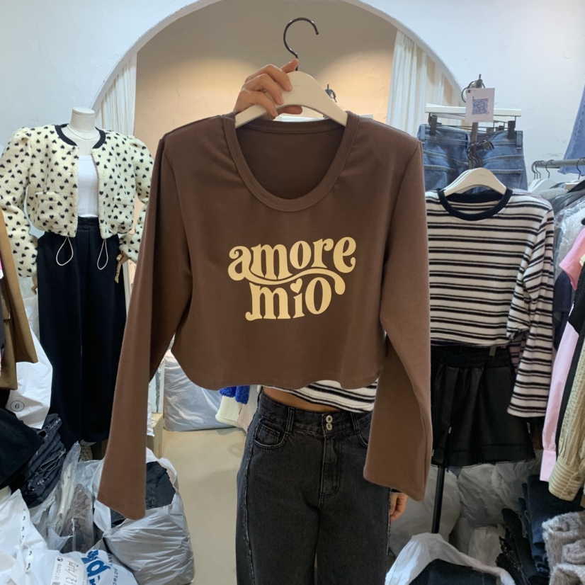 OZ東大門㊣實拍女裝新款休閑真品熱賣時尚職業推薦人氣長袖T恤OZ.ounce長袖T恤圖色2