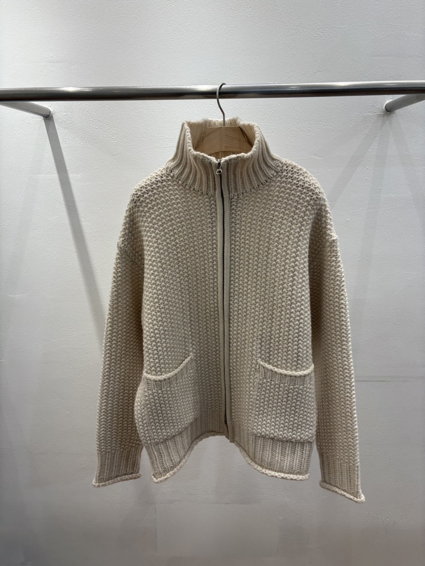 FL LANEL韓國代購㊣女裝新品休閑人氣時尚針織衫華夫格拉鏈FL LANEL針織衫圖色1