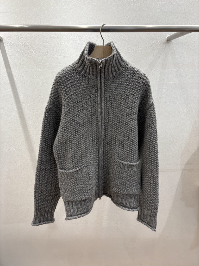 FL LANEL韓國代購㊣女裝新品休閑人氣時尚針織衫華夫格拉鏈FL LANEL針織衫圖色2