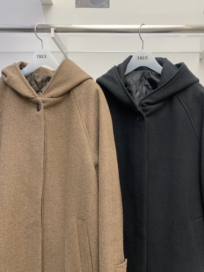 TRUE東大門㊣實拍女士新品人氣推薦熱賣中長款大衣可拆卸絎縫TRUE中長款大衣