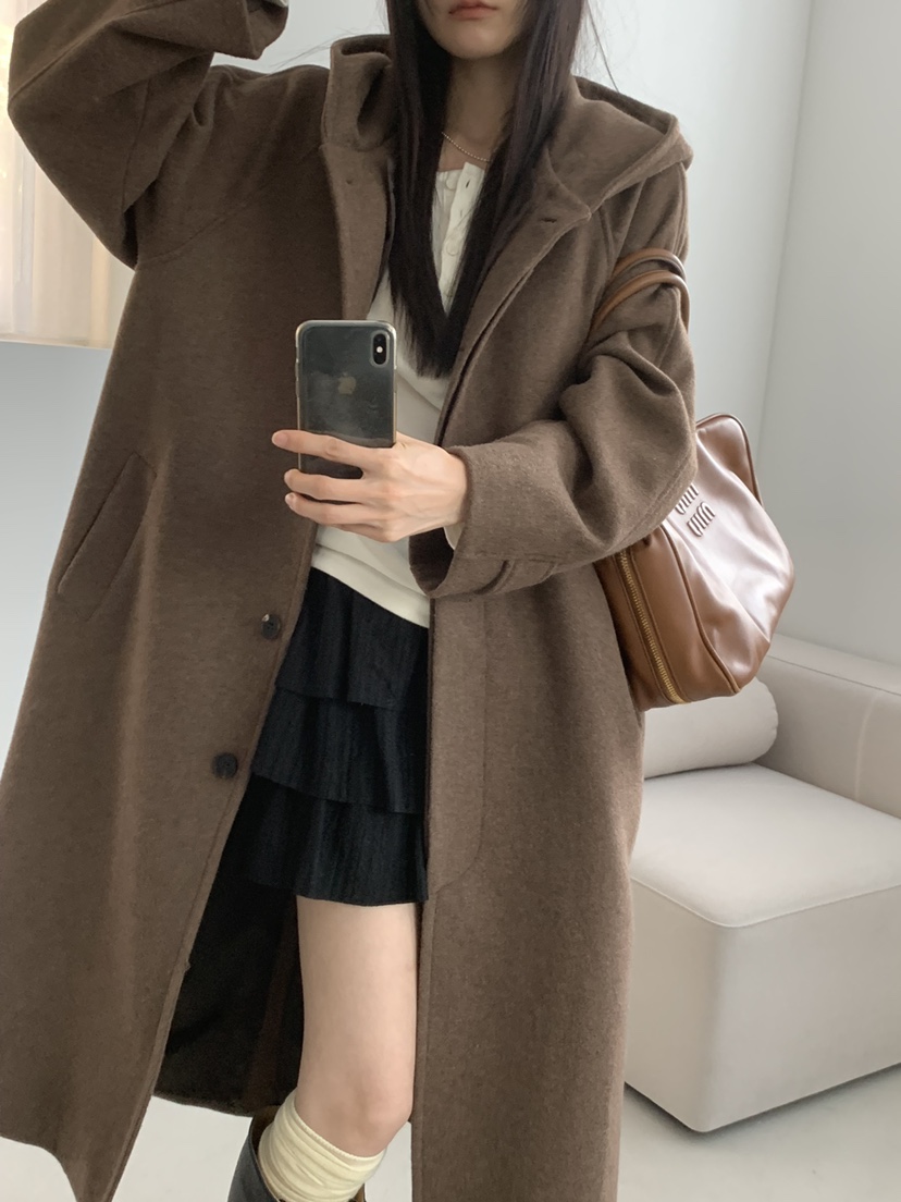 TRUE東大門㊣實拍女士新品人氣推薦熱賣中長款大衣可拆卸絎縫TRUE中長款大衣