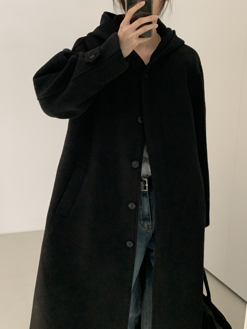 TRUE東大門㊣實拍女士新品人氣推薦熱賣中長款大衣可拆卸絎縫TRUE中長款大衣