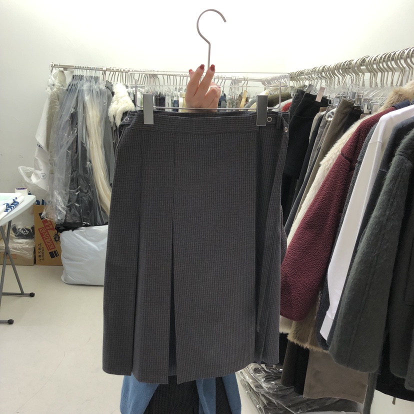 PADO東大門㊣代購女士新品時尚職業25秋冬半身裙中短裙褶皺PADO半身裙/中短裙圖色1