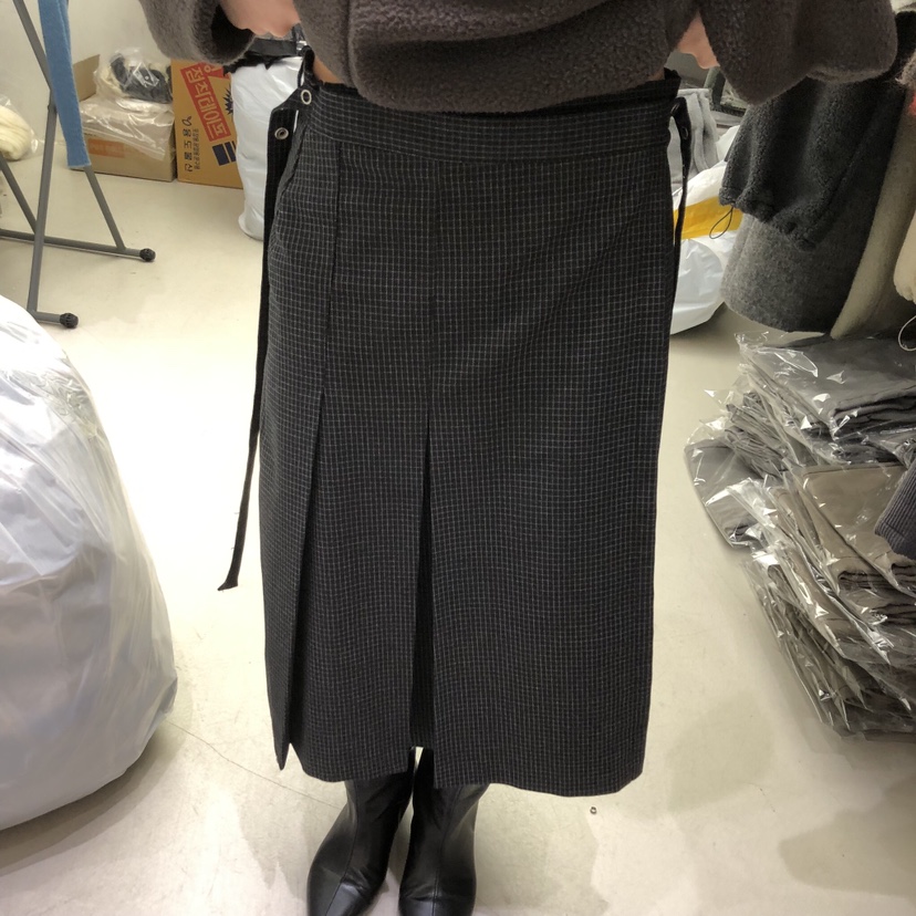 PADO東大門㊣代購女士新品時尚職業25秋冬半身裙中短裙褶皺PADO半身裙/中短裙圖色2