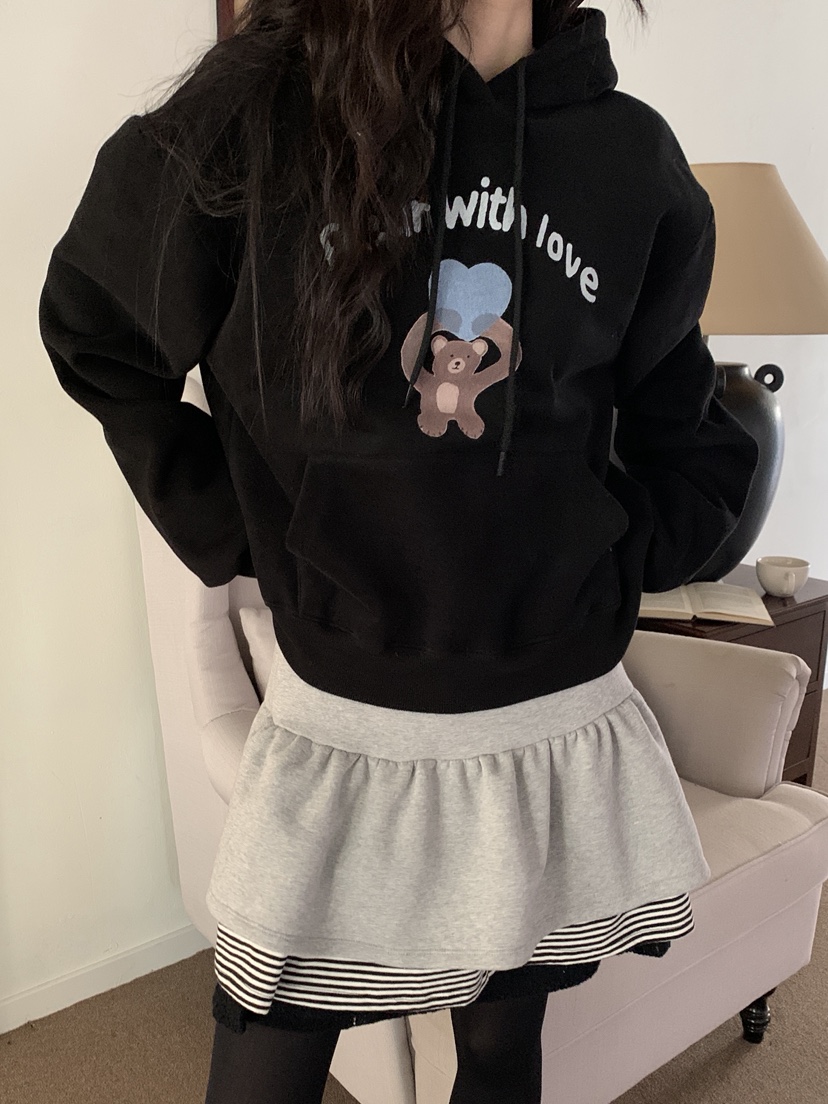 MORE THAN-P韓國代購㊣女裝新品職業25秋冬人氣真品熱賣衛衣MORE THAN衛衣